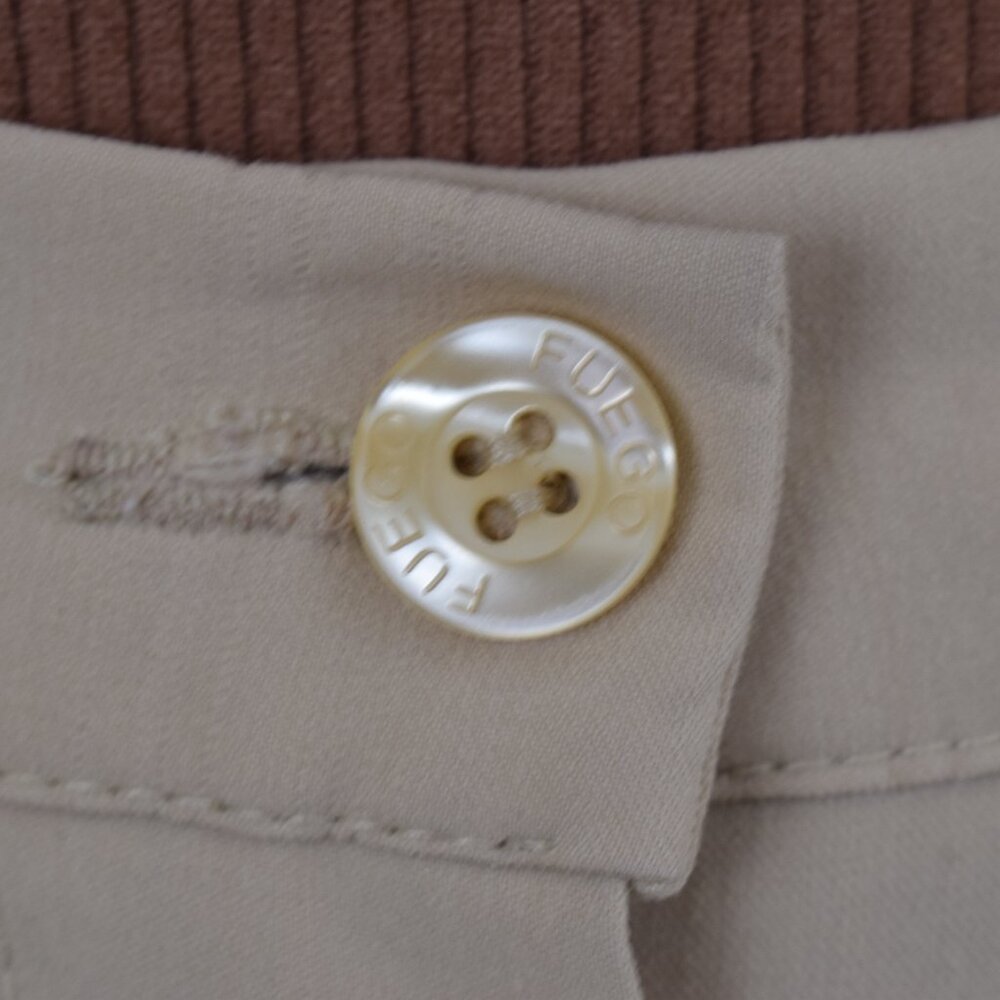 Worrn Vintage 80s‎ Beige Flat Front Stretch Pants | 31 waist - Picture 6 of 10